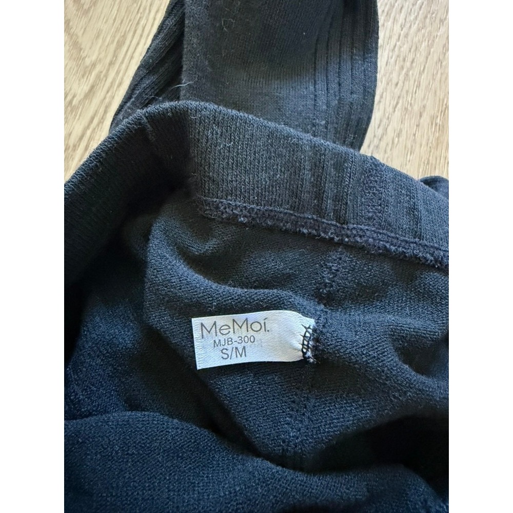MeMoi Black Ribbed Knit Footed Tights MJB-300 Size S/M - Picture 6 of 6